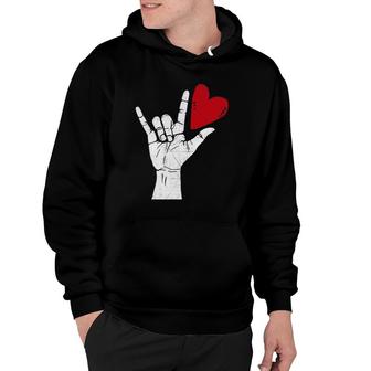Sign Language I Love You Sign Valentine's Day Hoodie | Mazezy