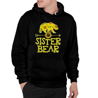 Sister Bear Sunflower Funny Mother Father Gift Hoodie | Mazezy