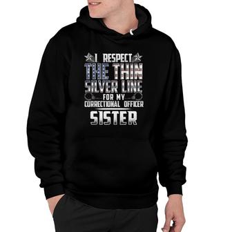 Sister Thin Silver Line Correctional Officer Hoodie | Mazezy