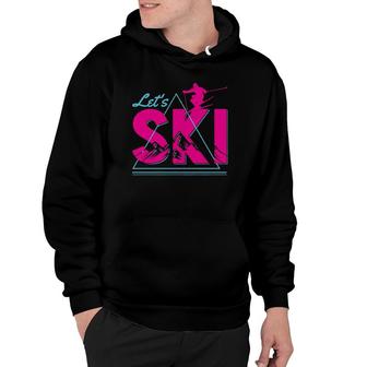 Ski Retro Vintage Winter Sports Skiing Skier Gift Hoodie | Mazezy