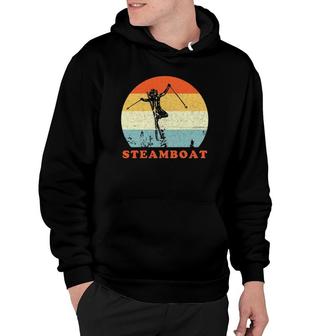 Ski Steamboat Springs,Colorado Vintage Retro Snow Ski Hoodie | Mazezy