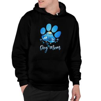 Snow Paw Dog Mom Christmas Hoodie | Mazezy
