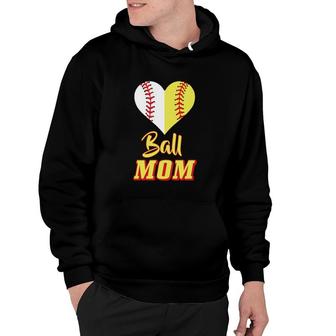 Softball Baseball Mom Sport Mother Gift Idea Hoodie | Mazezy