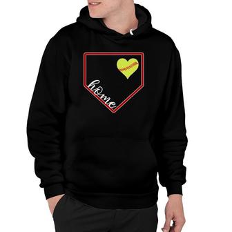 Softball Love Home Plate Hoodie | Mazezy