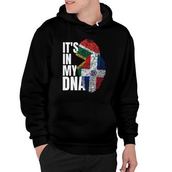 South African And Dominican Mix Dna Flag Heritage Hoodie | Mazezy
