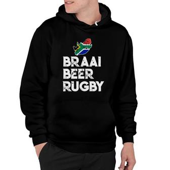 South African Braai Beer Rugby Flag Patriotic Hoodie | Mazezy AU