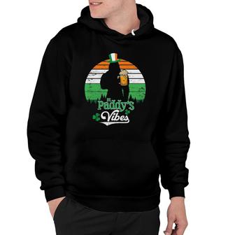 St Paddys Vibes Funny Bigfoot St Patricks Day Drinking Hoodie | Mazezy