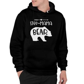 Step Mama Bear Gift For Step Mom Step Mother Hoodie | Mazezy
