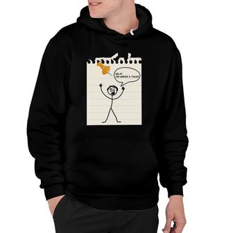 Stick Figure Under A Tack Funny Stick Man Office Gift Hoodie | Mazezy