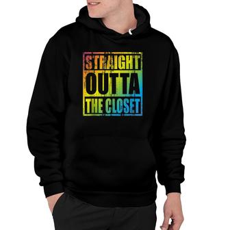 Straight Outta The Closet - Cool Proud Lgbt Member Gift Hoodie | Mazezy