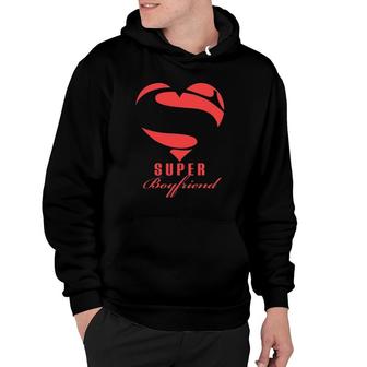 Super Boyfriend Superhero Gift Mother Father Day Hoodie | Mazezy
