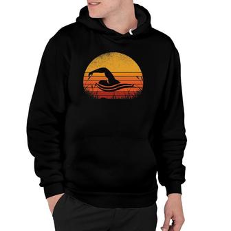 Swimmer 70S Retro Vintage Swimming Swimming Coach Hoodie | Mazezy