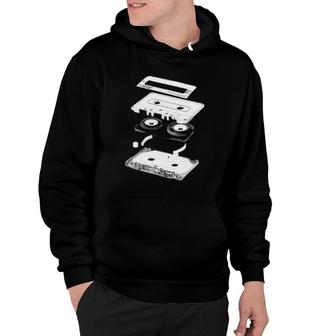 Tape Exploded Sketch Cassette Tape Hoodie | Mazezy