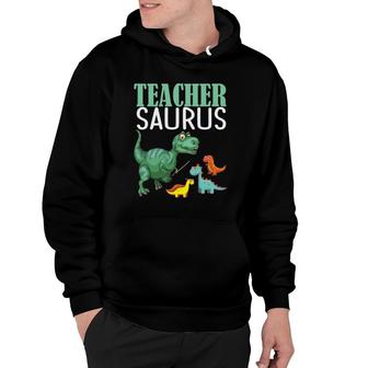 Teacher Saurus Funny Dinosaur Trex Teachersaurus Lover Hoodie | Mazezy