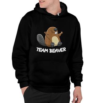 Team Beaver Funny Beaver Hoodie - Thegiftio UK