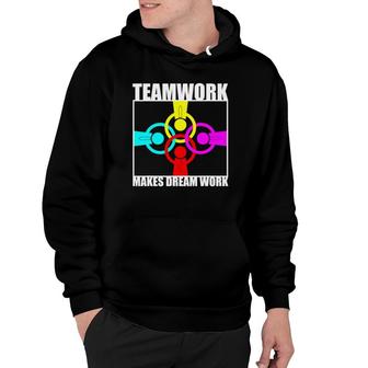 Teamwork Makes Dream Work Motivational Spirit Together Team Hoodie | Mazezy