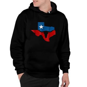 Texas State Flag Silhouette Hoodie | Mazezy