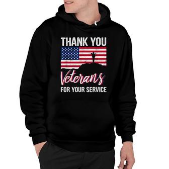 Thank You For Your Service Usa Flag Thank You Veterans Hoodie | Mazezy