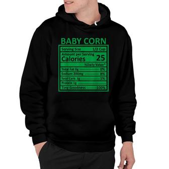 Thanksgiving Christmas Baby Corn Nutrition Facts Hoodie | Mazezy