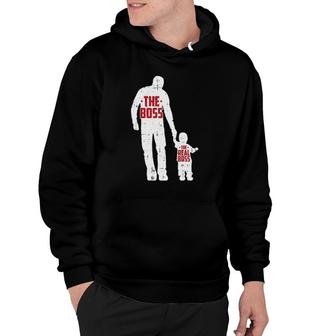 The Boss The Real Boss Father's Day Dad Son Daughter Matching Hoodie