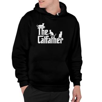 The Catfather Funny Cat Dad Cat Lover Gifts For Men Hoodie | Mazezy