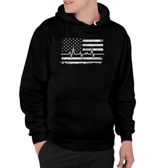 Thin Silver Line Flag Heartbeat Corrections Supporter Premium Hoodie | Mazezy