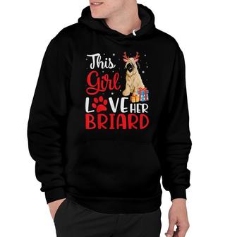 This Girl Love Her Briard Dog Noel Costume Christmas Mother Hoodie | Mazezy