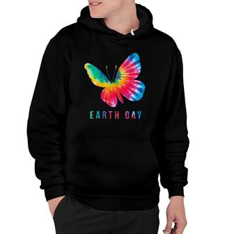Tie Dye Butterfly Lover Earth Day 2021 Costume Environmental Hoodie | Mazezy