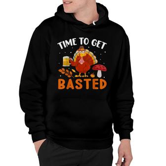 Time To Get Basted Beer Thanksgiving Turkey Hoodie | Mazezy