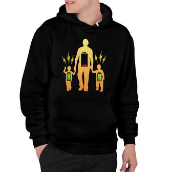 Tired Father Of Twins With Low Battery Hoodie | Mazezy CA