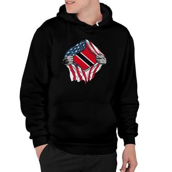 Trinidad And Tobago American Blood Inside Me - Country Flags Hoodie | Mazezy