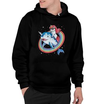 Unicorn Narwhal Girls Kids Rainbow Unicorns Squad Hoodie | Mazezy