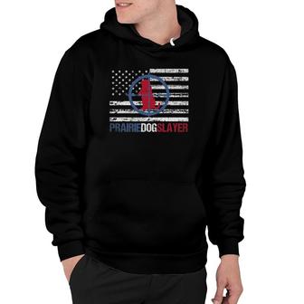 Us Flag Prairie Dog Hunting Prairie Dog Slayer Hoodie | Mazezy