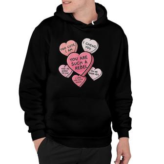 Valentines Day Candy Hearts Hoodie | Mazezy