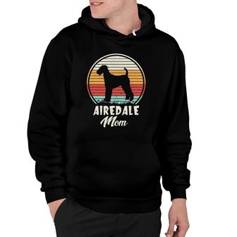 Vintage Airedale Terrier Mom Dog Cute Funny Mother Gift Hoodie | Mazezy