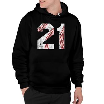 Vintage Baseball 21 Jersey Number Hoodie | Mazezy