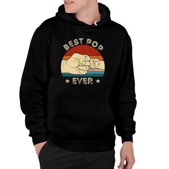 Vintage Best Pop Ever Fist Bump Father's Day Gifts Grandpa Hoodie | Mazezy
