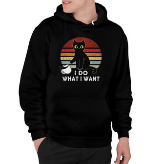 Vintage I Do What I Want, Cat Love-R Dad Mom, Boy Girl Funny Hoodie | Mazezy