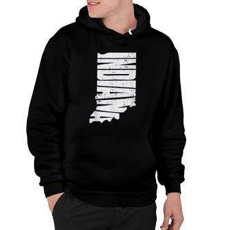 Vintage Indiana State The Hoosier State Hoodie | Mazezy