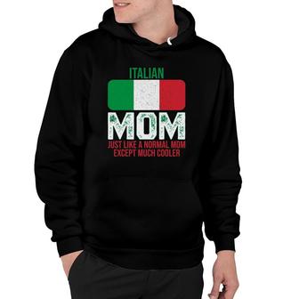 Vintage Italian Mom Italy Flag Design For Mother's Day Hoodie | Mazezy