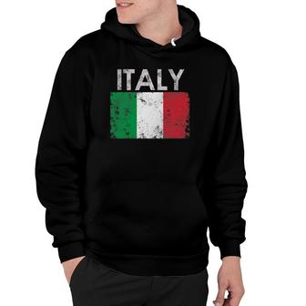 Vintage Italy Italia Italian Flag Pride Gift Hoodie | Mazezy
