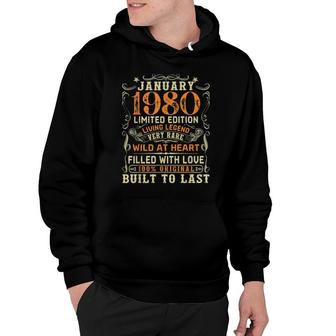 Vintage January 1981 Awesome 41 Years Old 41St Birthday Hoodie | Mazezy