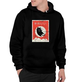 Vintage Japanese Cat Kawaii Anime Hoodie - Thegiftio