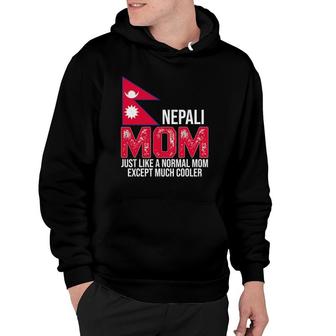 Vintage Nepali Mom Nepal Flag Design Mother's Day Hoodie | Mazezy