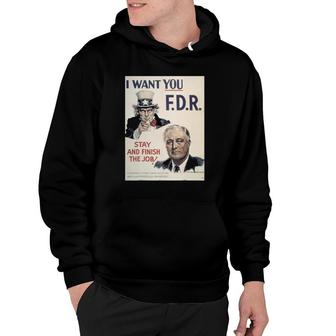 Vintage Poster - I Want You Fdr Retro Hoodie