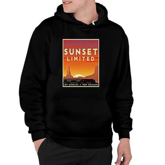 Vintage Poster - Sunset Limited Retro Hoodie | Mazezy