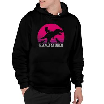 Vintage Retro 3 Kids Mamasaurus Sunset Funny Gift For Mother Hoodie | Mazezy AU