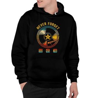 Vinyl Music Records Vintage Retro Never Forget Vinyl Hoodie | Mazezy