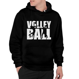 Volleyball Players Silhouette Sport Lover Gift Hoodie | Mazezy