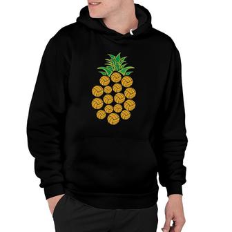 Volleyball S For Teen Girls Retro Pineapple Cool Gift Hoodie - Thegiftio UK